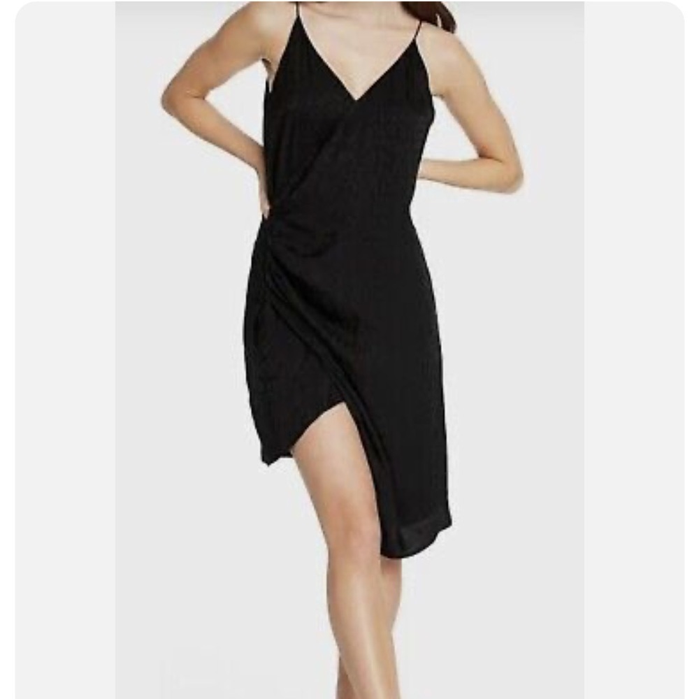 Cushnie Leopard Print Wrap Slip Dress